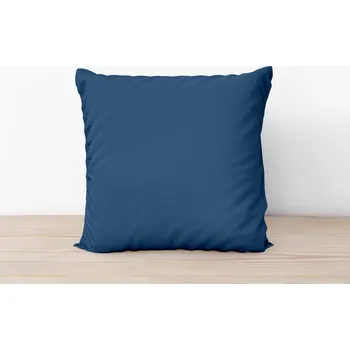 Bytový textil Bavlněný povlak na polštář - tmavě modrý