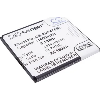 Baterie pro mobilní telefon Baterie Cameron Sino CS-AVP450SL, Li-Ion, 1400