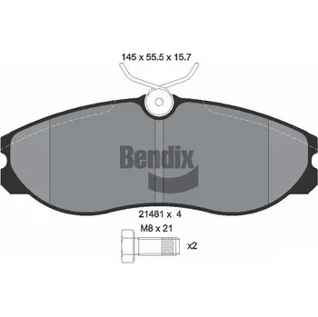 Brzdová destička Sada brzdových destiček, kotoučová brzda BENDIX Braking BPD1396