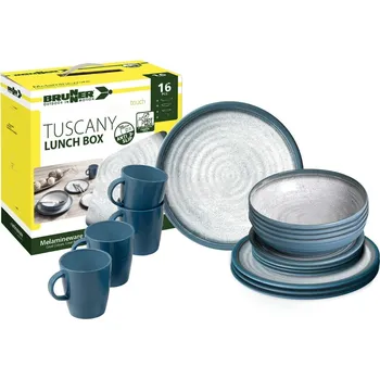 jídelní souprava BRUNNER Tuscany 16 ks modré/bílé