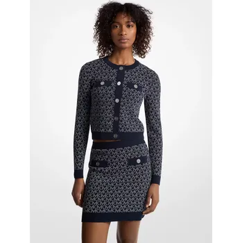 Dámské šaty Michael Kors dámská sukně Logo Jacquard modrá M