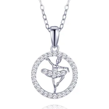 Náhrdelník Stříbrný náhrdelník baletka s čirými zirkony JMAD0056SN45