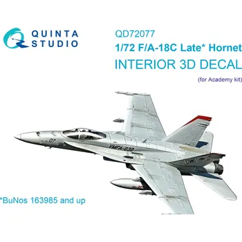 Plastikový model Quinta studio 1/72 F/A-18C late 3D-Print.&col.interior (ACAD)