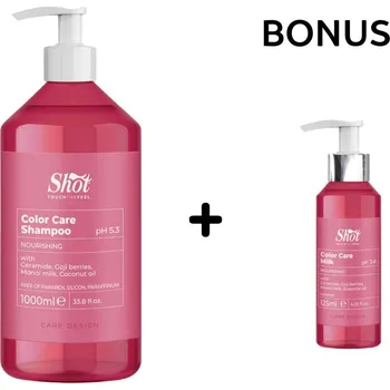 Šampon AKCE: Shot Color Care Shampoo - šampon pro barvené vlasy, 1000 ml + šampon/maska, 250 ml nebo výživné mléko, 125 ml