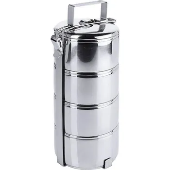 Jídlonosič Jídlonosič nerezový termo zásobník na jídlo 4x0,6lt. (každá miska má víčko) 2,4 l