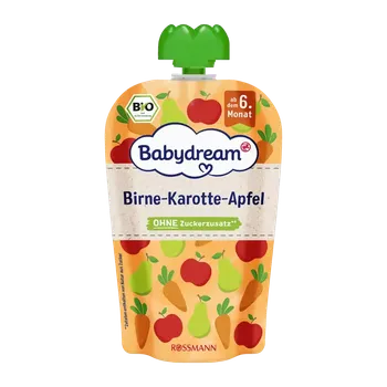 Babydream BIO ovocný příkrm hruška, mrkev, jablko 100 g