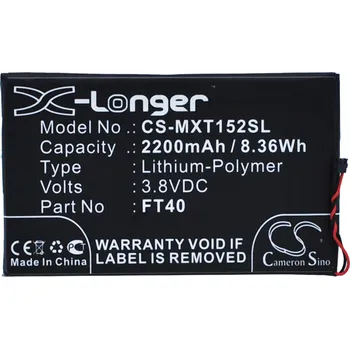 Baterie pro mobilní telefon Baterie Cameron Sino CS-MXT152SL, Li-Polymer, 2200