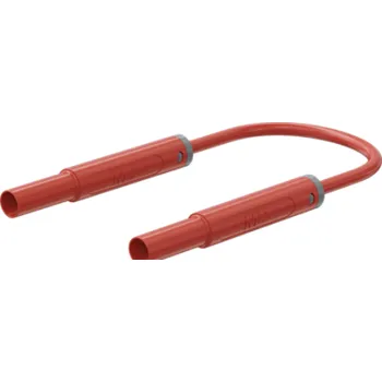 Měřicí kabel STÄUBLI SAK-4N-F10-15022 Měřicí šňůra 19A banánek 4 mm,z obou stran izolované červená