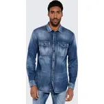 Pánská džínová košile DSQUARED2 S74DM0904 modrá Velikost: 52