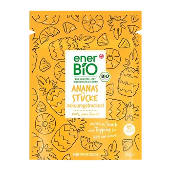 Sušená potravina enerBiO BIO sušený ananas 25 g