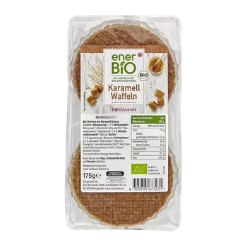 Bonbon enerBiO BIO karamelové vafle 175 g