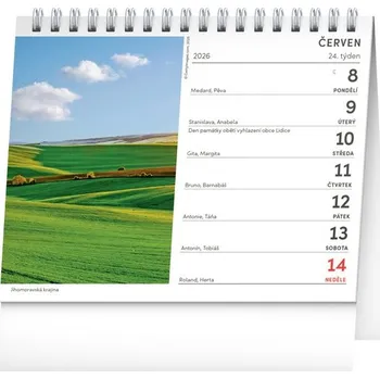 Kalendář Nejkrásnější místa Čech a Moravy 2026 - stolní kalendář