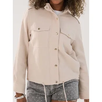 Dámský kabát Sinsay - Bavlněná bunda - béžová - 080FJ-02X - 080FJ-02X-M