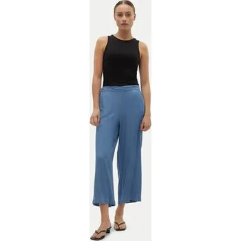 Dámské kalhoty Vero Moda Kalhoty culottes Bree 10304861 Modrá Wide Leg XXL
