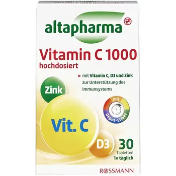 altapharma Vitamin C 1000 + D3 + Zinek, doplněk stravy 30 ks