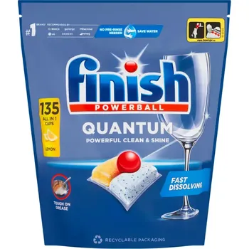 Tableta do myčky Finish Tablety do myčky Quantum All in 1 Lemon Sparkle 135 ks