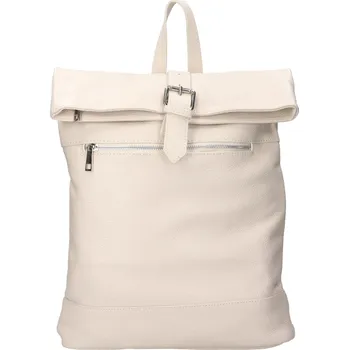 Městský batoh Dámský kožený batoh Italia Babet - krémová