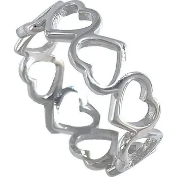 Prsten Stříbrný prsten srdíčka velikost prstenu 51