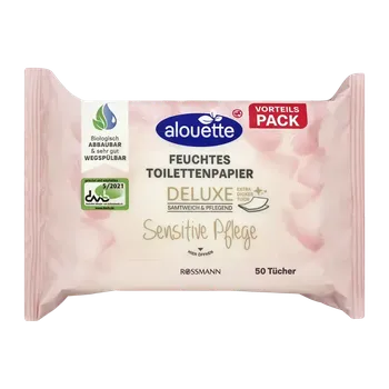 Toaletní papír alouette Vlhčený toaletní papír Sensitive 3 x 50 150 ks