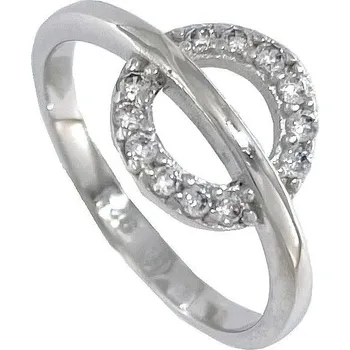 Prsten Stříbrný prsten zirkonový kroužek velikost prstenu 54