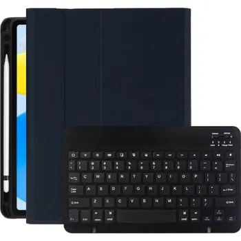 Pouzdro na mobilní telefon Pouzdro s klávesnicí a prostorem na Apple Pencil pro iPad 10,9" (2022) / 11" (2025) - tmavě modré