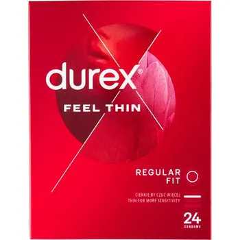 Durex Kondomy Feel Thin Regular Fit 24 ks