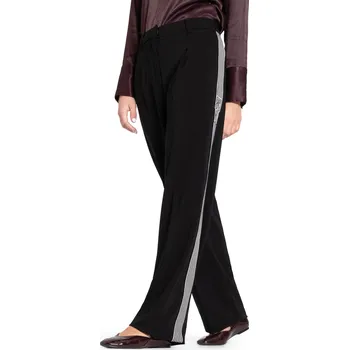 Černé kalhoty Cambio Etienne s pruhy Velikost: EU32