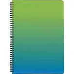Twin wire blok A4 PP OMBRE zelená,rychlé dodání
