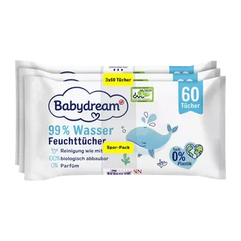 Hygienický ubrousek Babydream Vlhčené ubrousky s 99 % vody 180 ks 180 ks