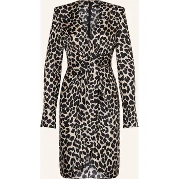 Dámské šaty Balmain Dámské Hedvábné Zavinovací Šaty, světle hnědá /...