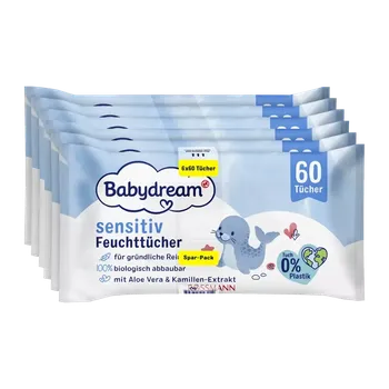 Hygienický ubrousek Babydream Vlhčené ubrousky s Aloe vera 360 ks 360 ks