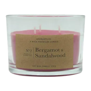 Svíčka Aromatium Sójová svíčka Bergamot & Sandalwood