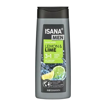 Sprchový gel ISANA Men Sprchový gel pro muže 3v1 Lemon & Lime 300 ml