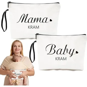 Kabelka Dárky 2 ks pro maminku | Kosmetická taštička pro nastávající maminky | Dárky pro novopečené maminky