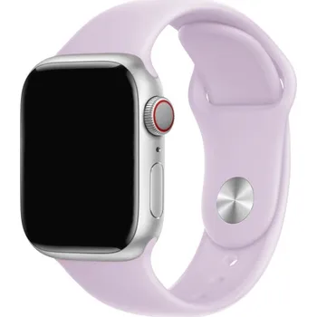 Řemínek na hodinky Silikonový řemínek s kratší a delší přezkou pro Apple Watch Ultra 49mm / 46mm / 45mm / 44mm / 42mm - šeříkový