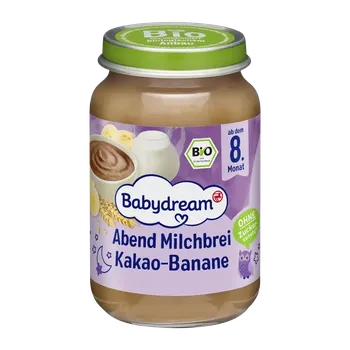 Dětská kaše Babydream BIO mléčná kaše s banány a kakaem 190 g