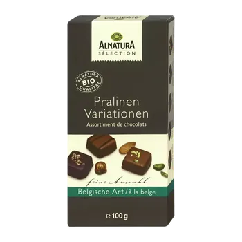 Bonboniéra Alnatura Čokoládové pralinky 100 g