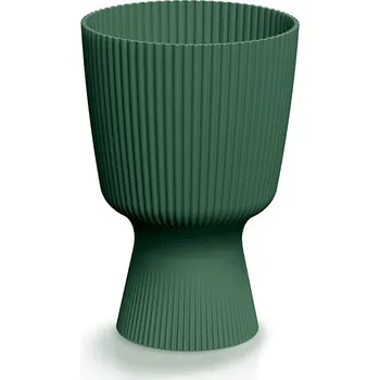 Květináč Milla Round tmavě zelený, varianta 18,8 cm