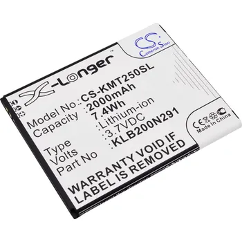 Baterie pro mobilní telefon Baterie Cameron Sino CS-KMT250SL, Li-Ion, 2000