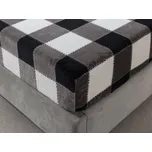 XPOSE® Mikroplyšové prostěradlo KÁRO Exclusive - šedé 180x200 cm, Mikroplyš + Prodloužená možnost vrácení zboží do 50 dnů