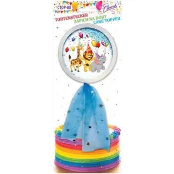 Party dekorace Alvarak Zápich na dort zvířátka