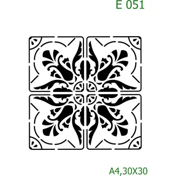 Šablona E 051 - A4 , Nelepící folie