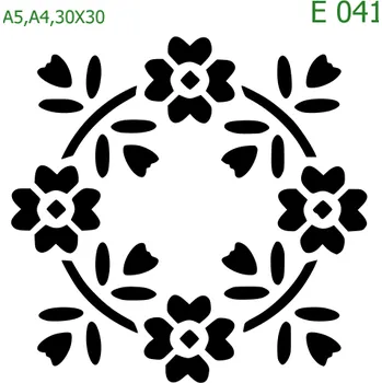 Šablona E 041 - 30 x 30 cm , Nelepící folie