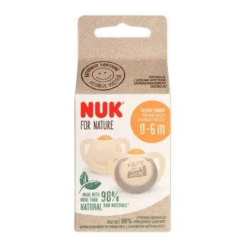 dudlíky NUK Dudlík for Nature 0 - 6 měsíců, různé druhy 2 ks
