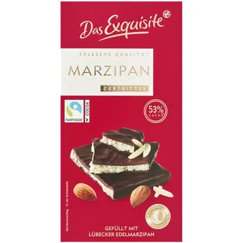 Čokoláda Das Exquisite Hořká čokoláda s marcipánovou náplní 140 g