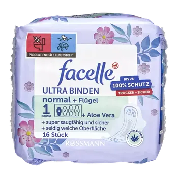 Menstruační vložka facelle Hygienické vložky Ultra Normal Ale Vera s křidélky 16 ks