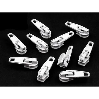 Zip Jezdec ke spirálovým zipům No 3 bílá 20 ks