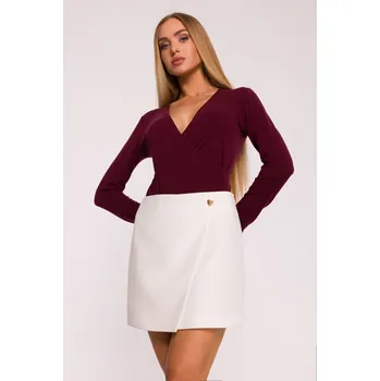 Dámská sukně Dámská zavinovací minísukně MOE M854 krémová EU velikost: M