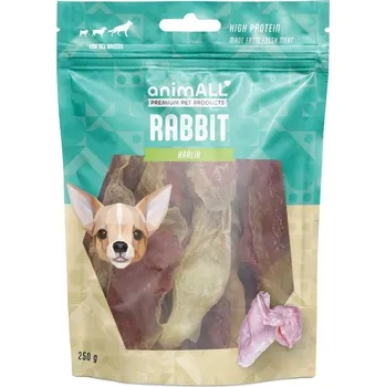 Pamlsek pro psa animALL Králičí ouško s jehněčím pamlsky pro psy 250 g