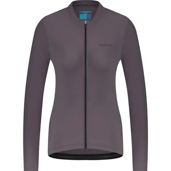 cyklistický dres SHIMANO Cyklistický dres s dlouhým rukávem zimní - ELEMENT LONG - fialová M